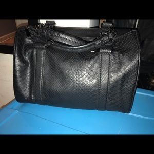 Express snakeskin leather satchel purse